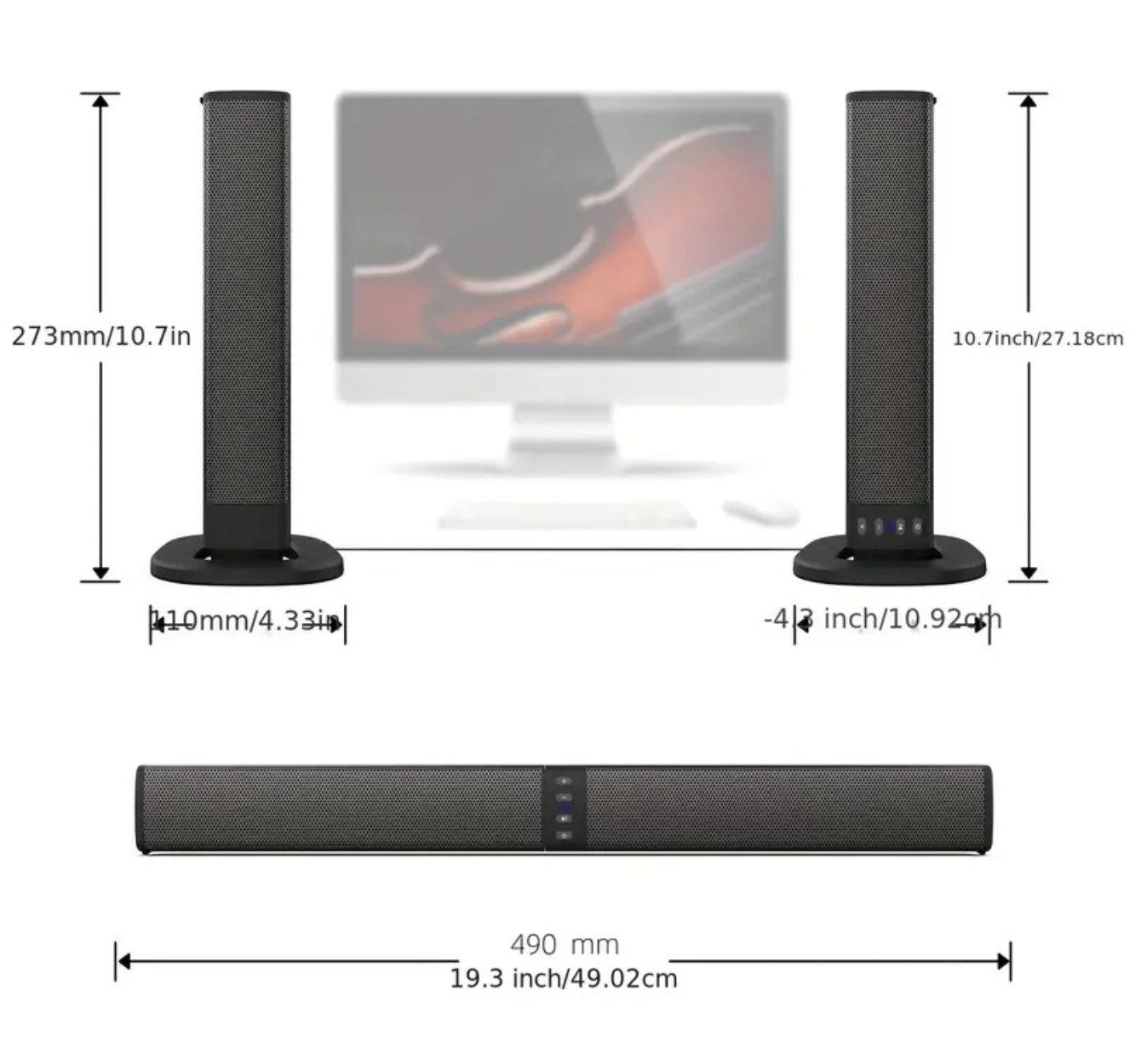 Custom-designed cross-border bestseller, creative detachable long-bar speaker - gambar 11