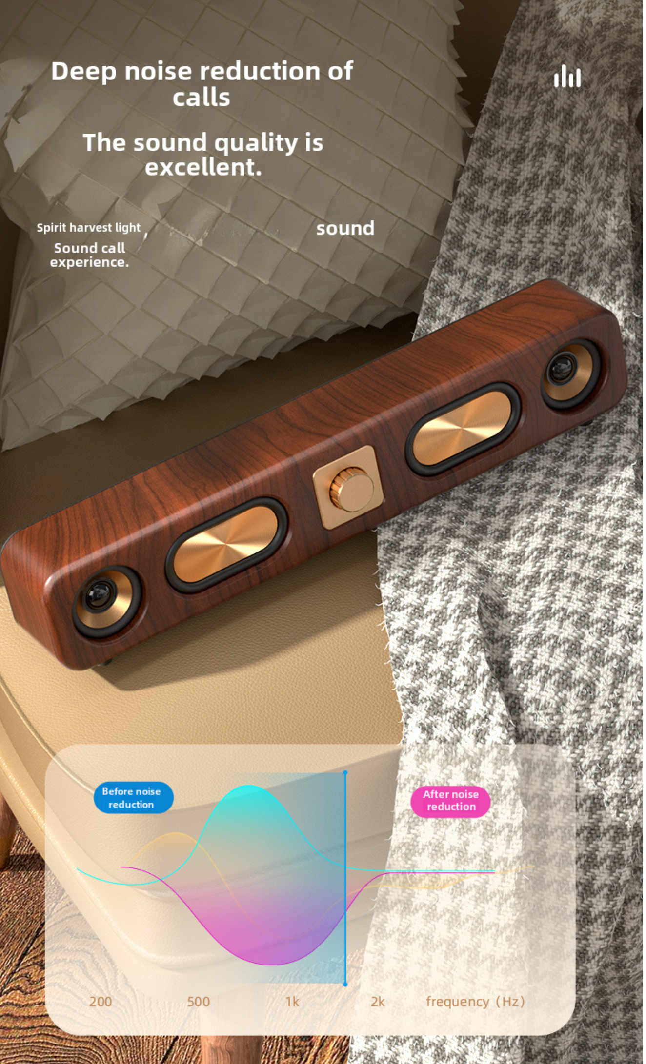 Retro Wireless Bluetooth Speaker Large Speaker Accent Low Wooden Retro Wireless Bluetooth Speaker - gambar 11