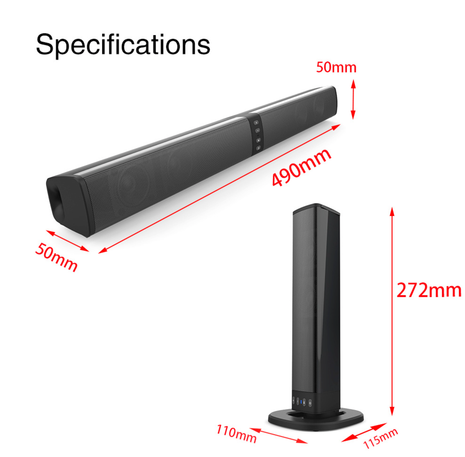 Custom-designed cross-border bestseller, creative detachable long-bar speaker - gambar 5