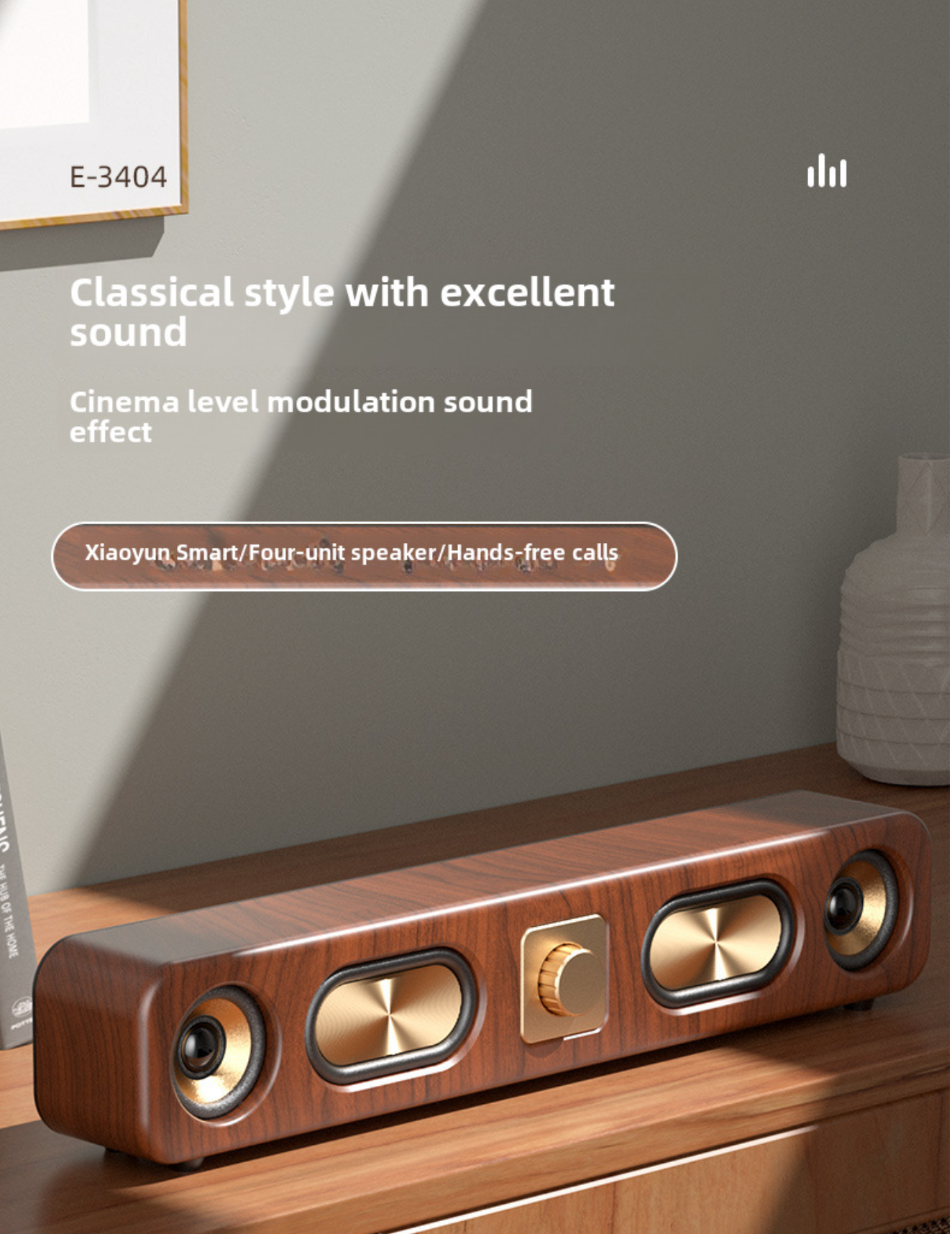 Retro Wireless Bluetooth Speaker Large Speaker Accent Low Wooden Retro Wireless Bluetooth Speaker - gambar 6