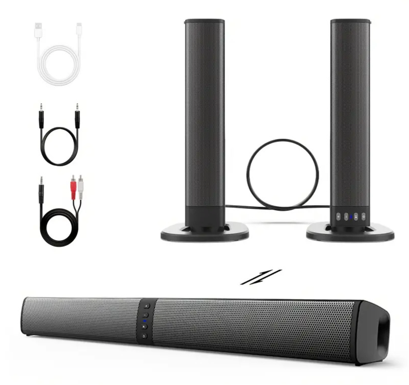 Custom-designed cross-border bestseller, creative detachable long-bar speaker - gambar 9