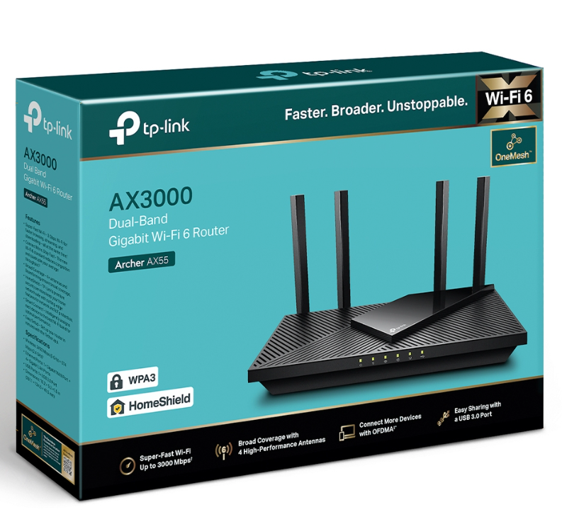 TP-Link Archer AX53 AX55 PRO AX3000 Dual Band WiFi 6 Archer AX55 AX3000 - gambar 4