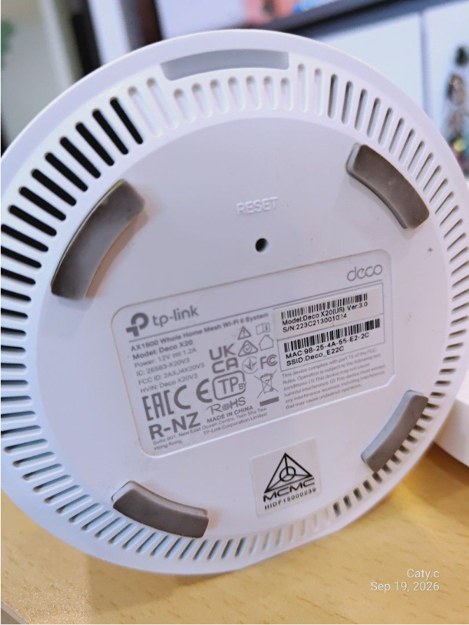 TP-Link Deco X20 AX1800  Wi-Fi System Deco X20 AX1800 (1 Pack) (Used) - gambar 3