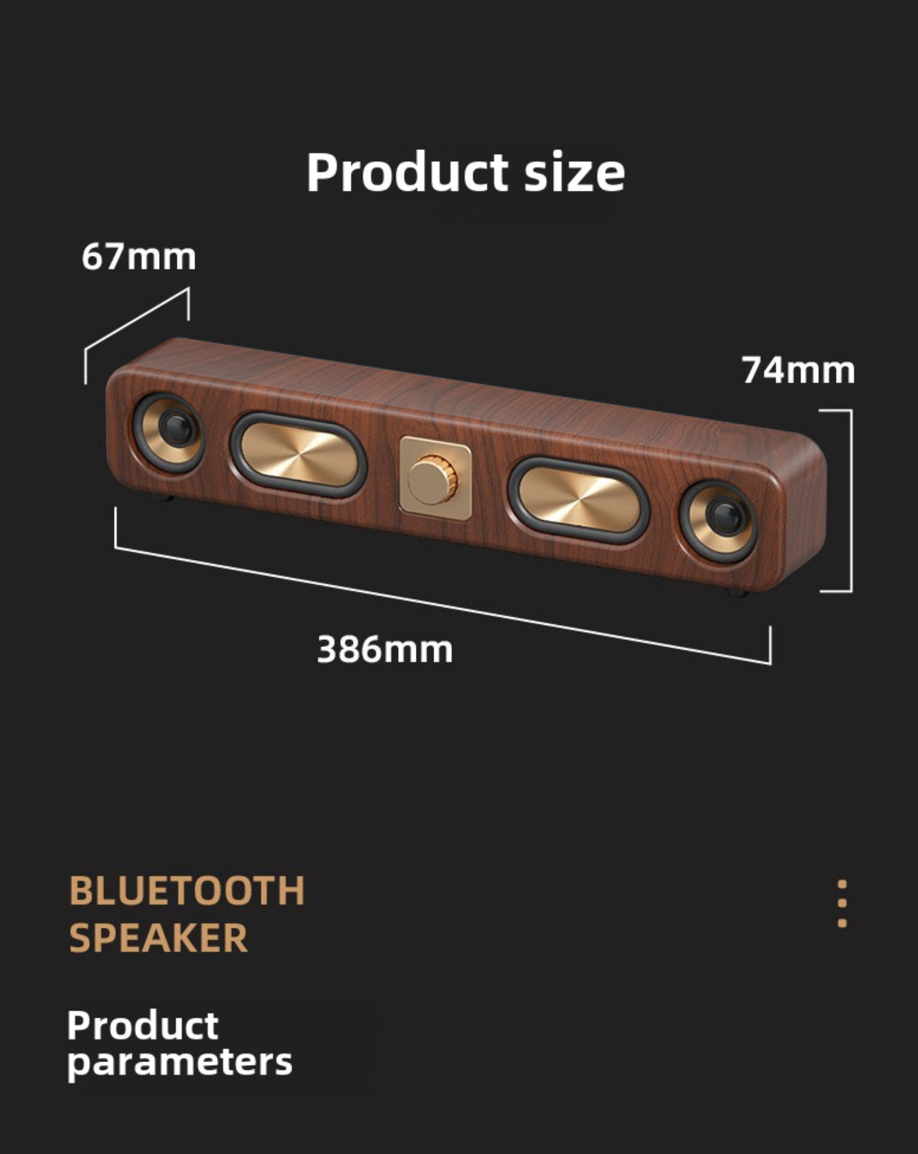 Retro Wireless Bluetooth Speaker Large Speaker Accent Low Wooden Retro Wireless Bluetooth Speaker - gambar 16