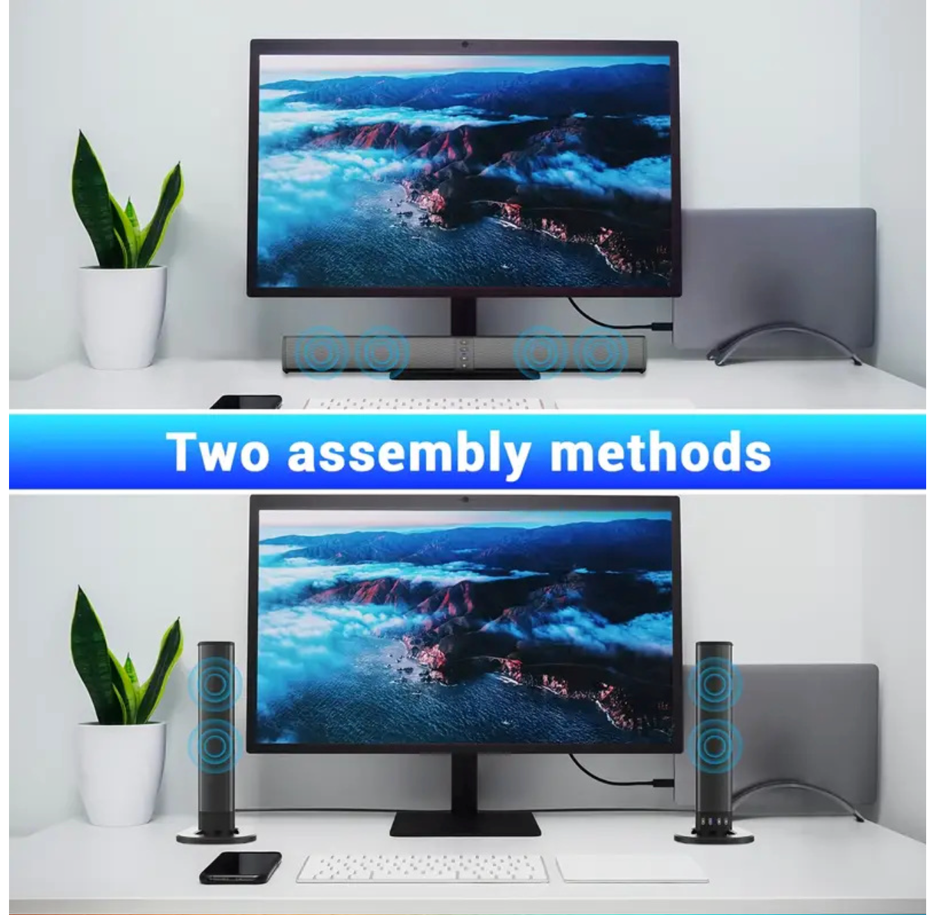 Custom-designed cross-border bestseller, creative detachable long-bar speaker - gambar 3
